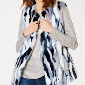 I.N.C. Patchwork Faux-Fur Vest